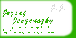 jozsef jeszenszky business card